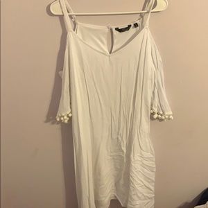 Off the shoulder white dress